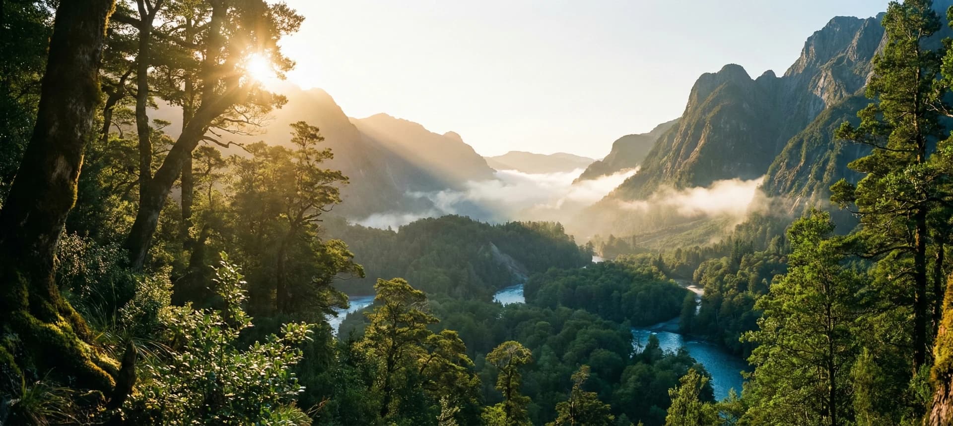 Nature: mountains, mist, and morning light